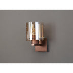 NL82679 Tokyo  Single Switched Wall Lamp Mocha/Amber Glass