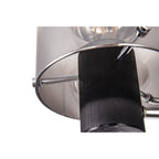 NL84019 Tokyo Semi Ceiling 3 Light Black/Smoke Fade Glass
