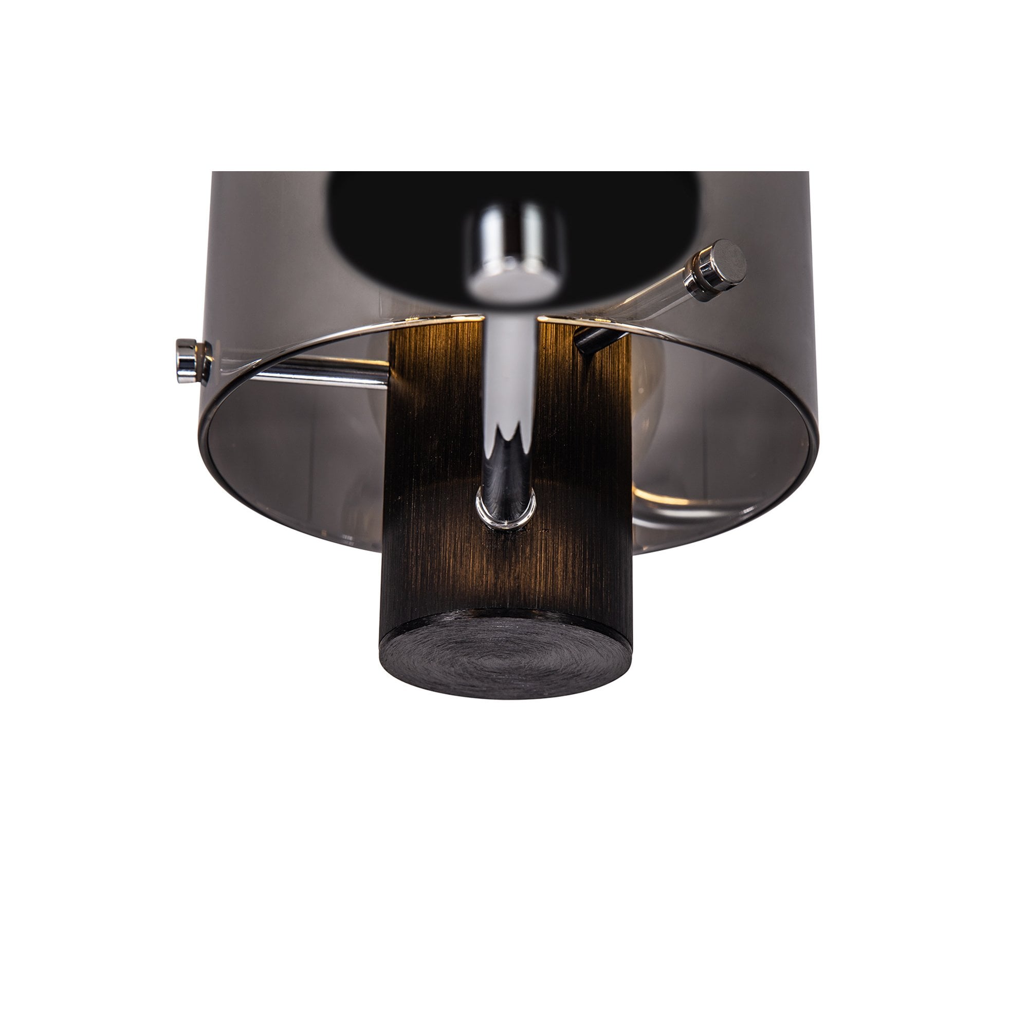 NL84019 Tokyo Semi Ceiling 3 Light Black/Smoke Fade Glass