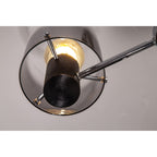 NL84019 Tokyo Semi Ceiling 3 Light Black/Smoke Fade Glass