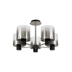 NL84029 Tokyo Semi Ceiling 5 Light Black/Smoke Fade Glass