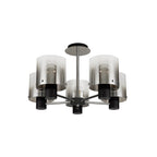 NL84029 Tokyo Semi Ceiling 5 Light Black/Smoke Fade Glass