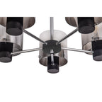 NL84029 Tokyo Semi Ceiling 5 Light Black/Smoke Fade Glass