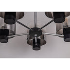 NL84029 Tokyo Semi Ceiling 5 Light Black/Smoke Fade Glass
