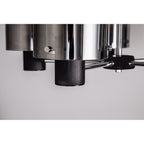 NL84029 Tokyo Semi Ceiling 5 Light Black/Smoke Fade Glass