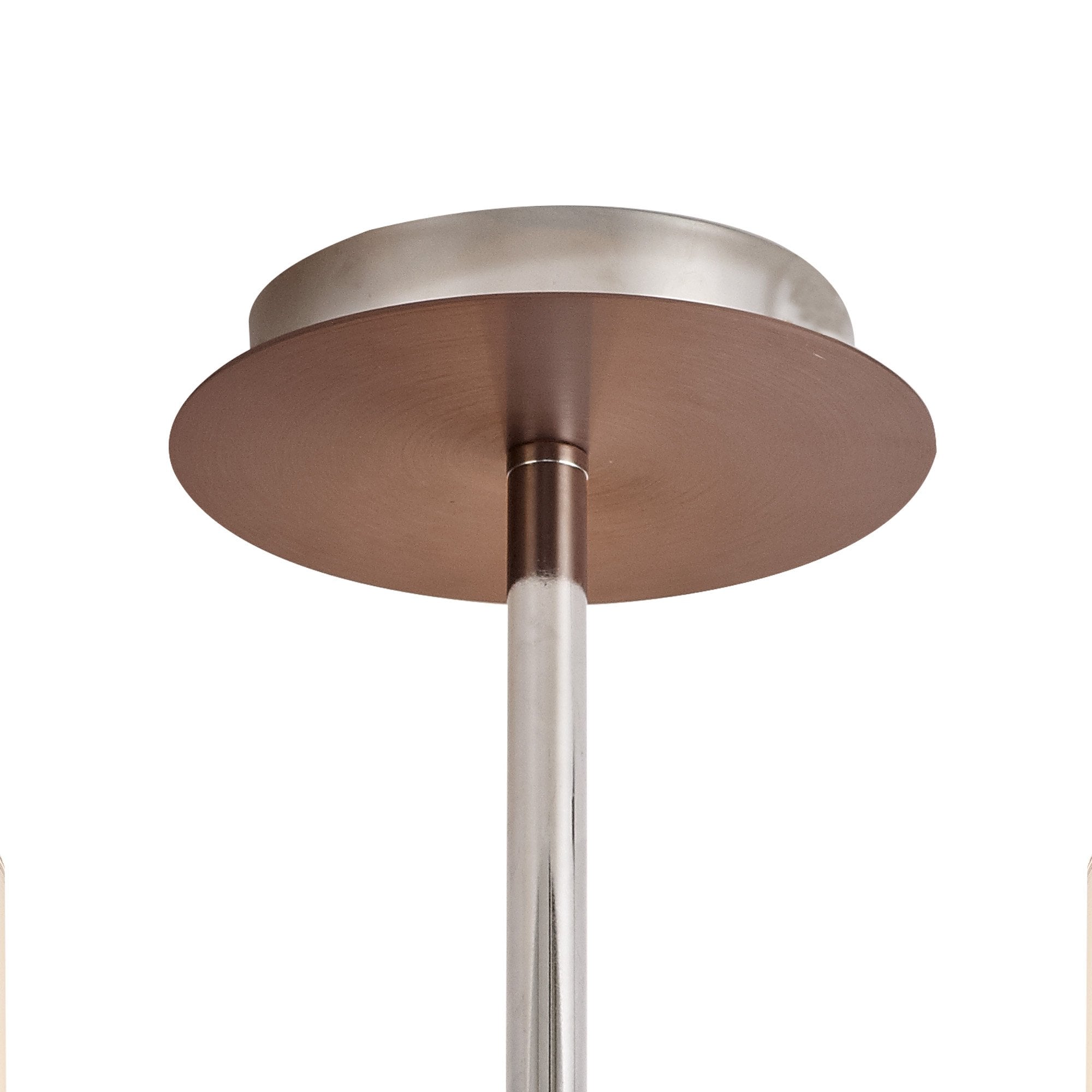 NL84039 Tokyo Semi Ceiling 3 Light Mocha/Amber Glass