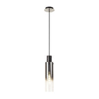 NL84889 Tokyo Slim Single Pendant Adjustable Black/Smoke Fade Glass