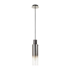 NL84889 Tokyo Slim Single Pendant Adjustable Black/Smoke Fade Glass
