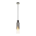 NL84889 Tokyo Slim Single Pendant Adjustable Black/Smoke Fade Glass