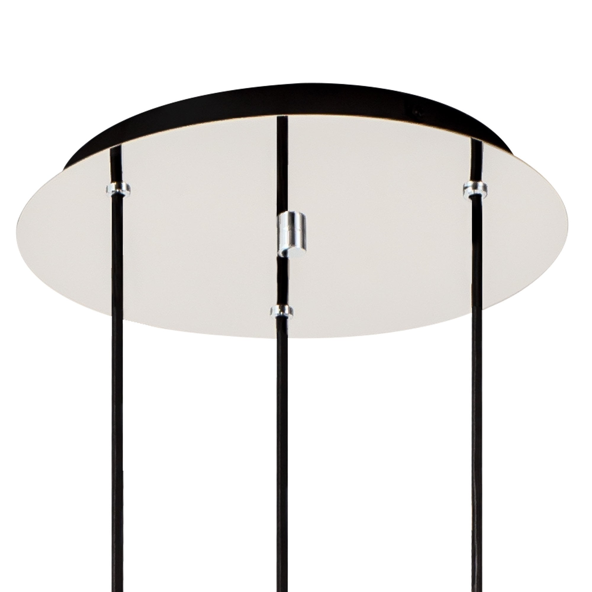 NL84899 Blade Slim Round Pendant 3 Light Adjustable Black/Smoke Fade Glass