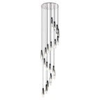 NL84939 Tokyo Slim Round Pendant 21 Light Adjustable Black/Smoke Fade Glass