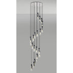 NL84939 Tokyo Slim Round Pendant 21 Light Adjustable Black/Smoke Fade Glass