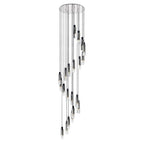 NL84939 Tokyo Slim Round Pendant 21 Light Adjustable Black/Smoke Fade Glass
