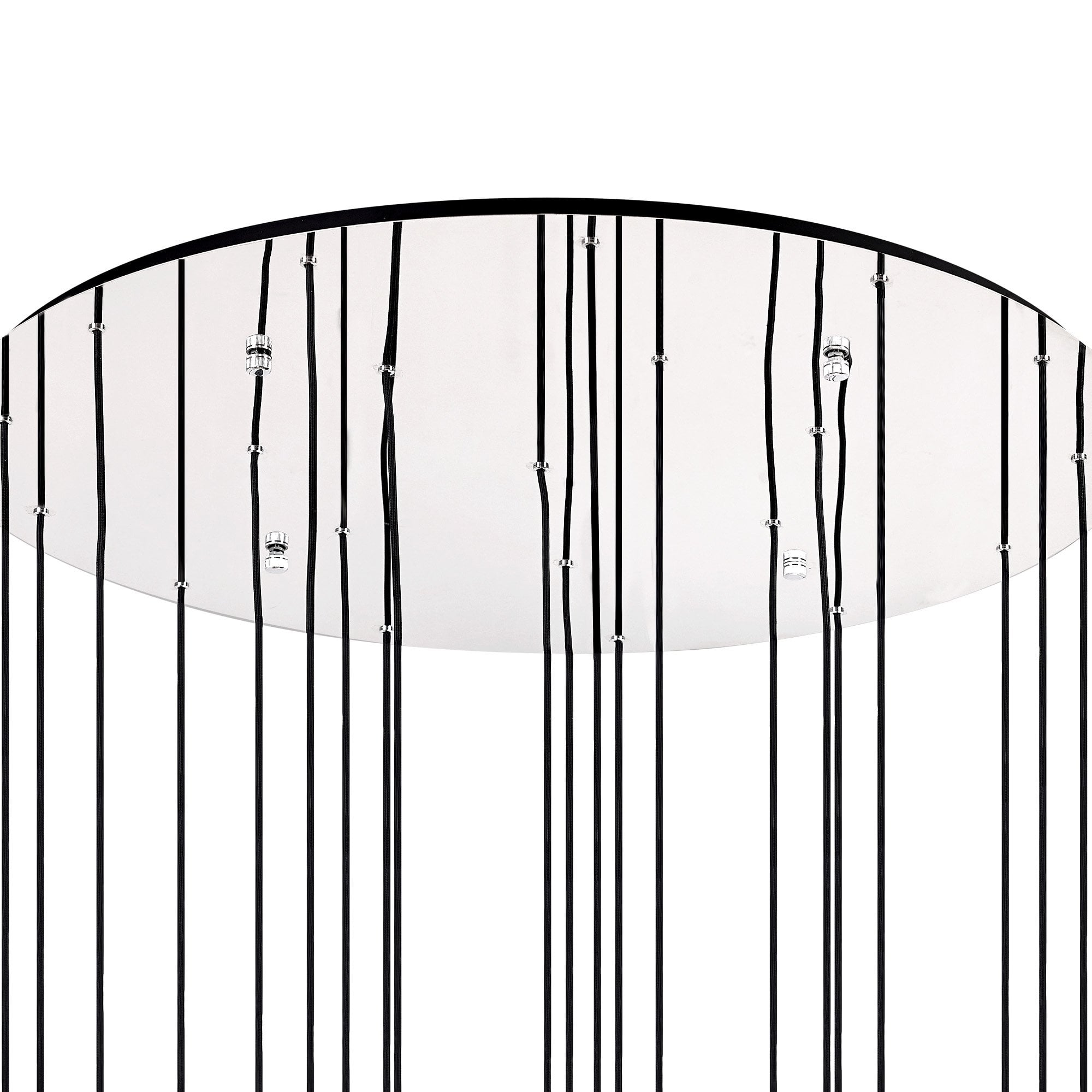 NL84939 Tokyo Slim Round Pendant 21 Light Adjustable Black/Smoke Fade Glass