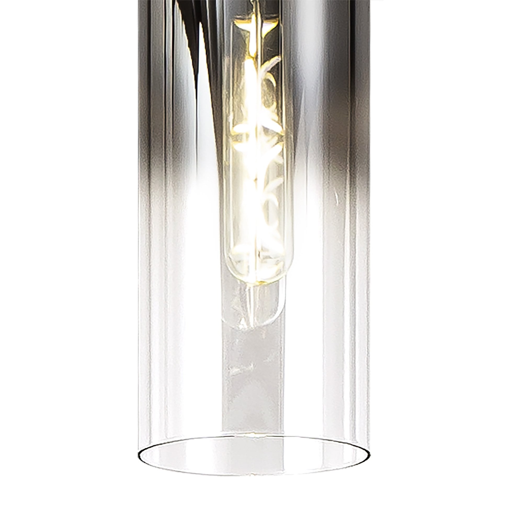 NL84959 Tokyo Slim Linear Pendant 5 Light Adjustable Black/Smoke Fade Glass