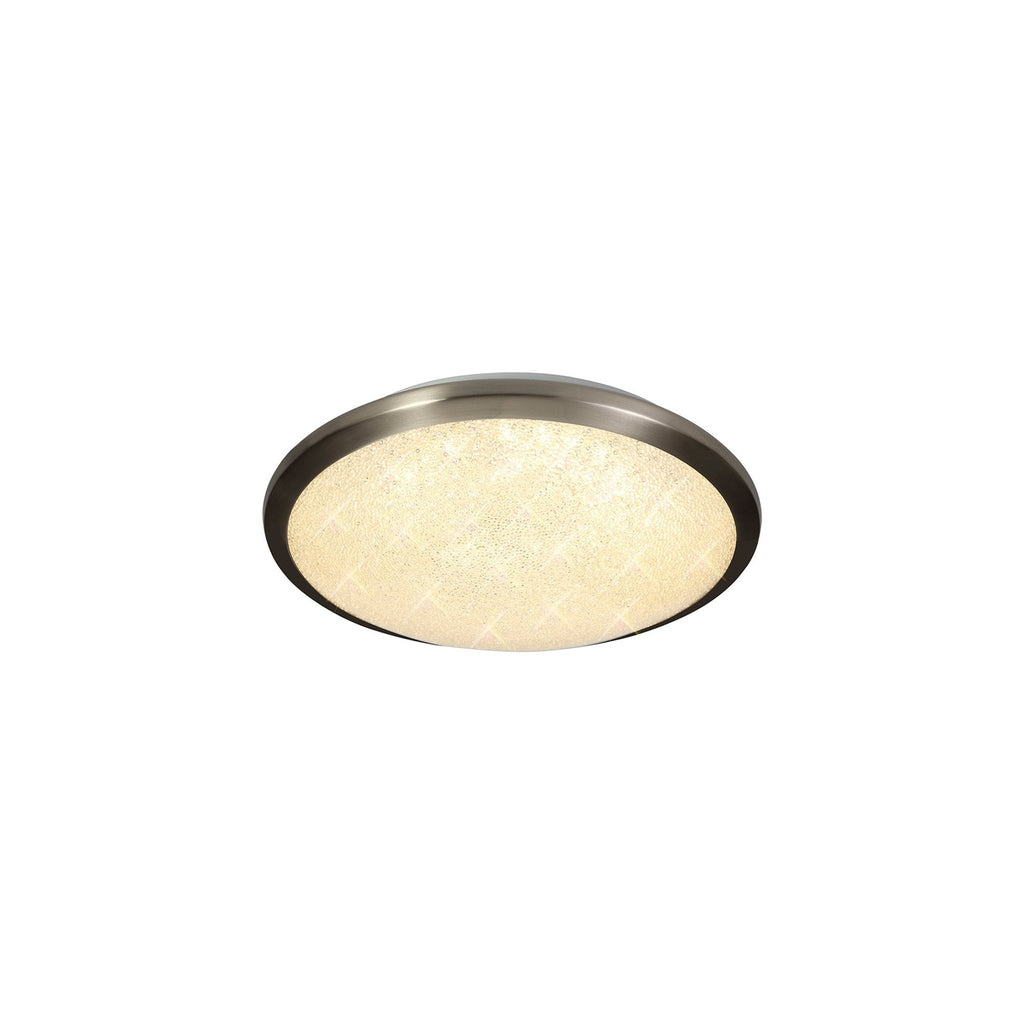 NL77509 Blat Bathroom Ceiling  Light LED Satin Nickel/Crystaline