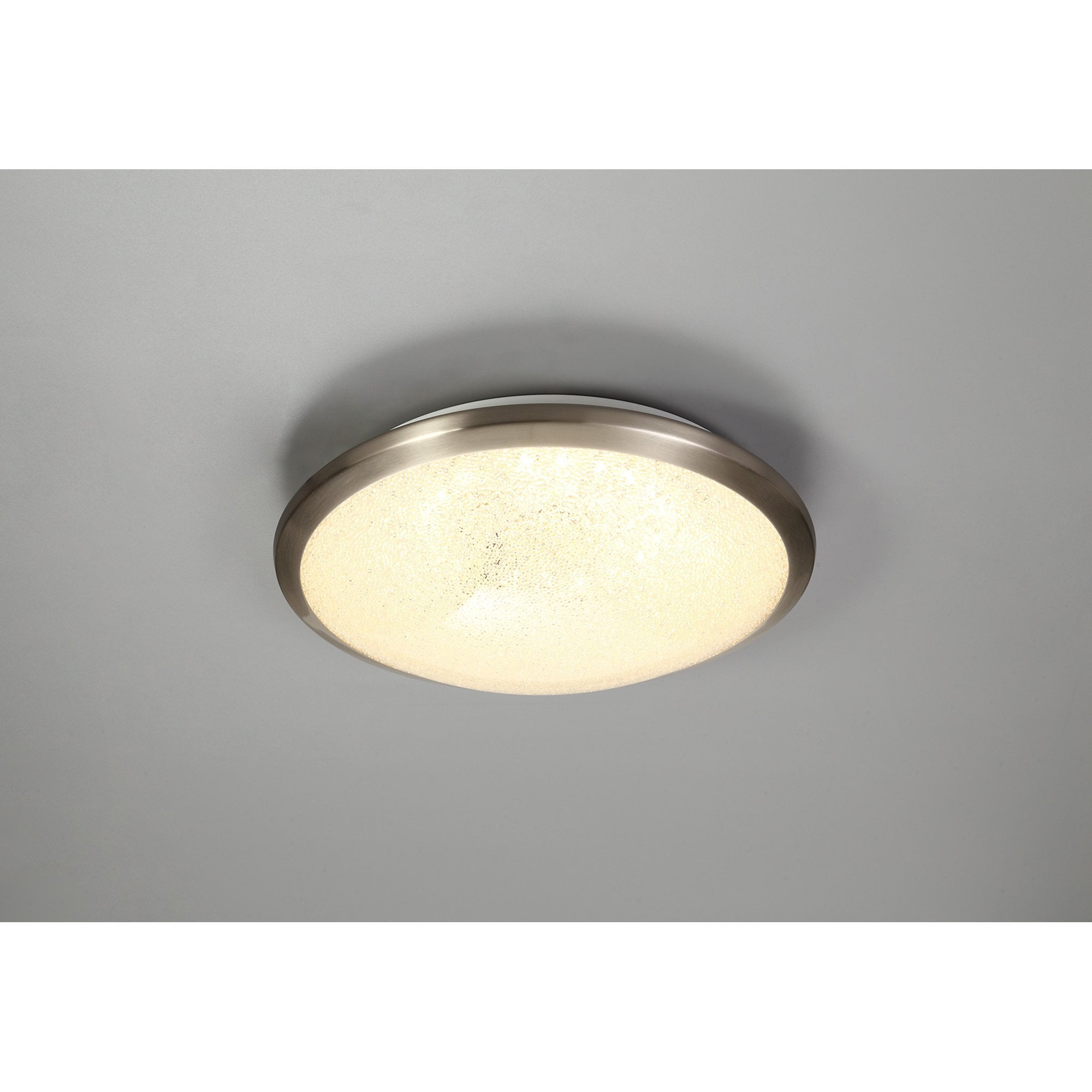 NL77509 Blat Bathroom Ceiling  Light LED Satin Nickel/Crystaline