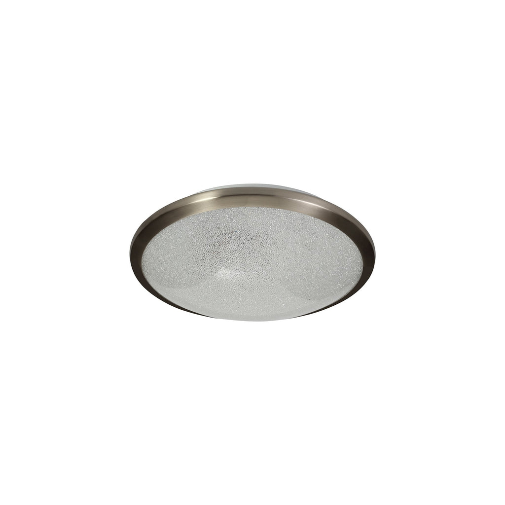 NL77509 Blat Bathroom Ceiling  Light LED Satin Nickel/Crystaline