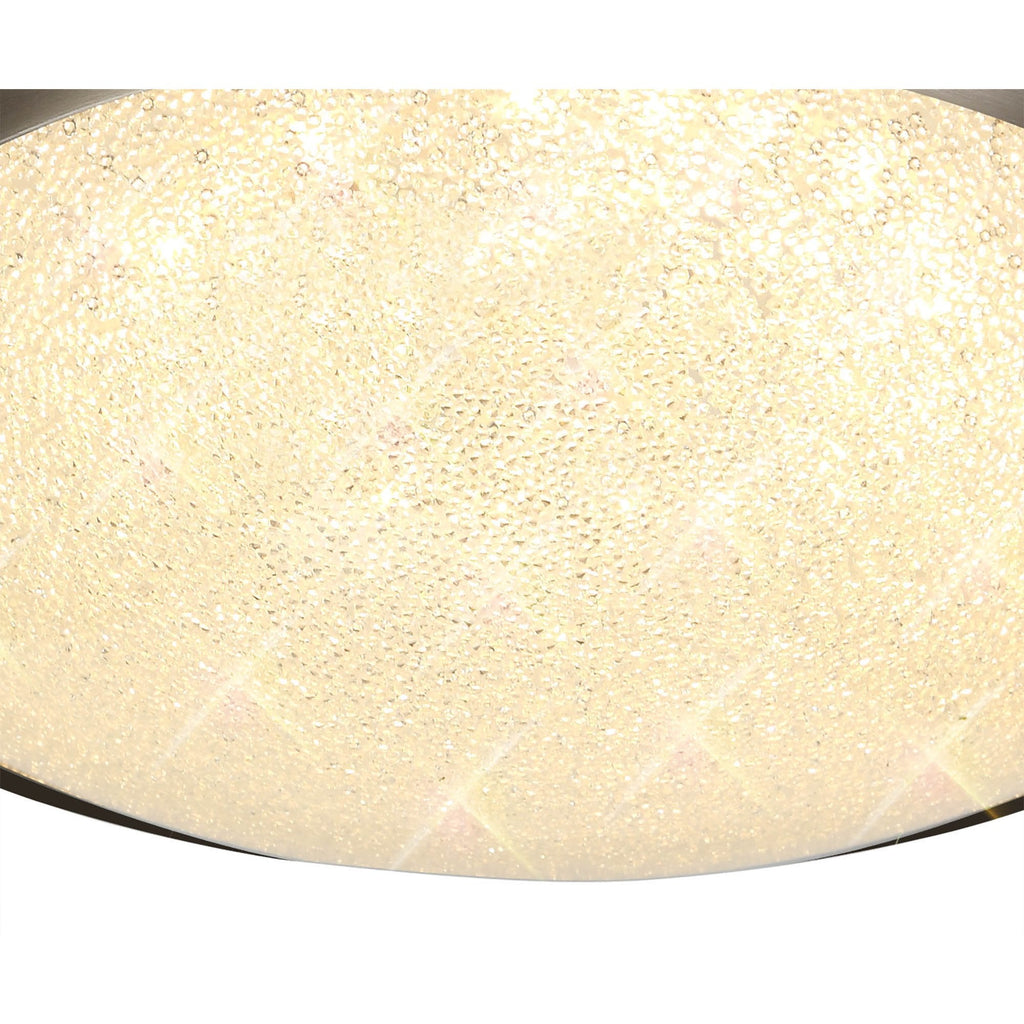 NL77509 Blat Bathroom Ceiling  Light LED Satin Nickel/Crystaline