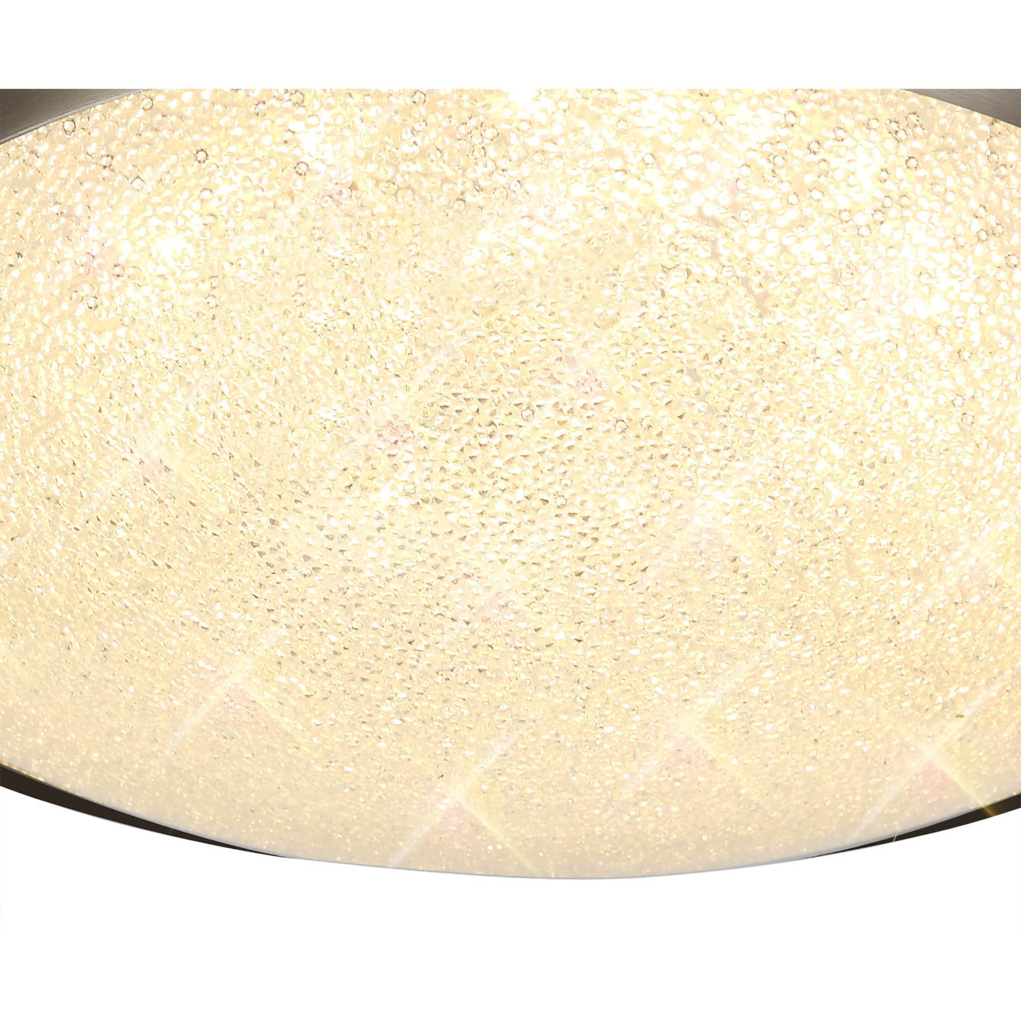 NL77509 Blat Bathroom Ceiling  Light LED Satin Nickel/Crystaline