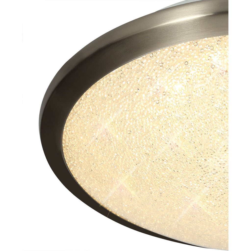 NL77509 Blat Bathroom Ceiling  Light LED Satin Nickel/Crystaline