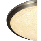 NL77509 Blat Bathroom Ceiling  Light LED Satin Nickel/Crystaline