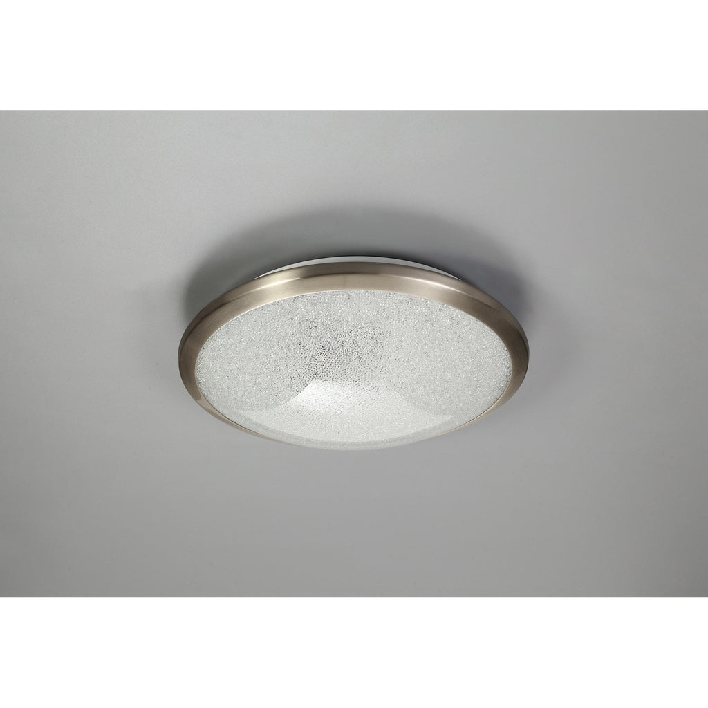 NL77509 Blat Bathroom Ceiling  Light LED Satin Nickel/Crystaline
