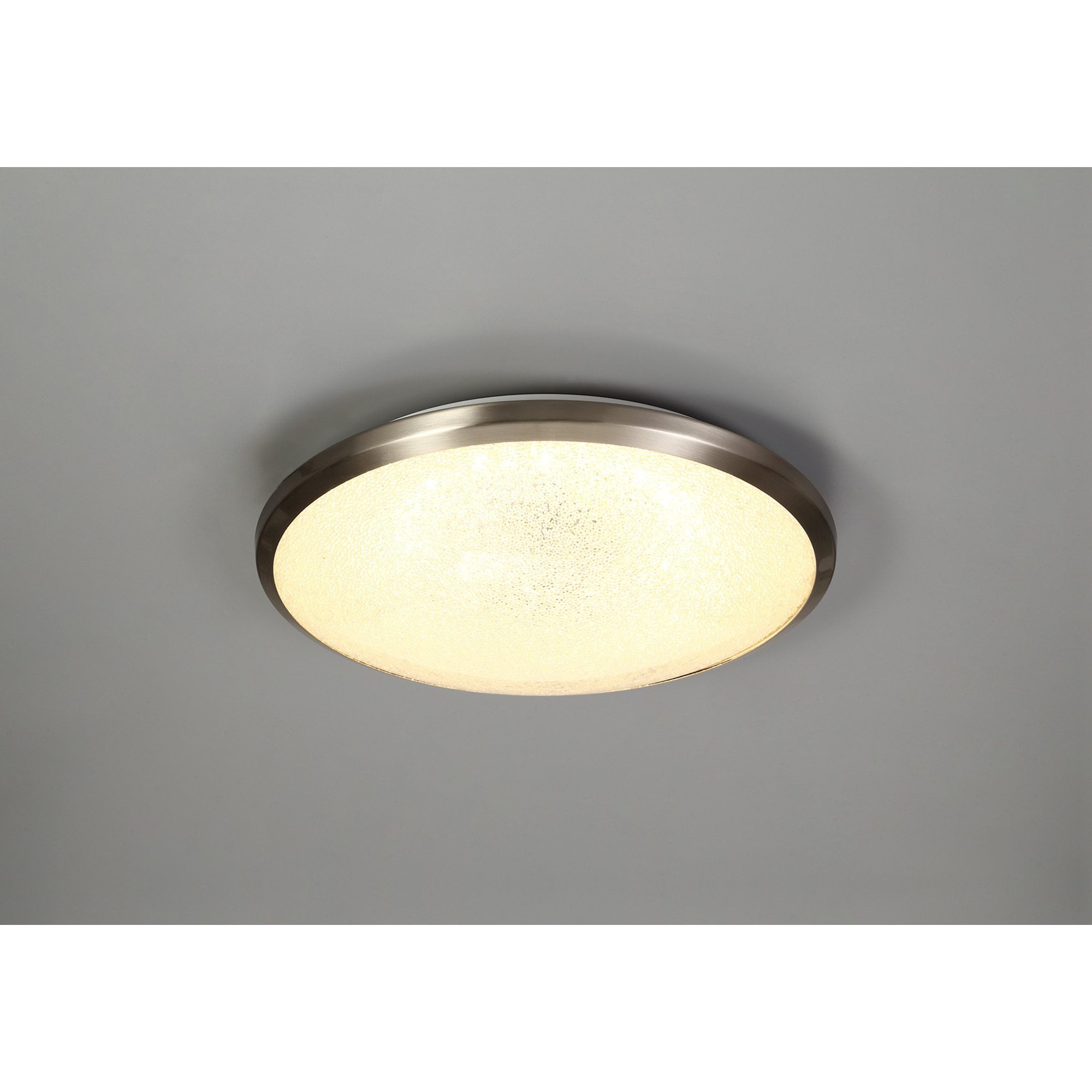 NL77519 Blat Bathroom Ceiling  Light LED Satin Nickel/Crystaline