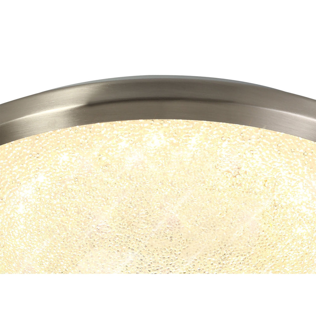 NL77519 Blat Bathroom Ceiling  Light LED Satin Nickel/Crystaline