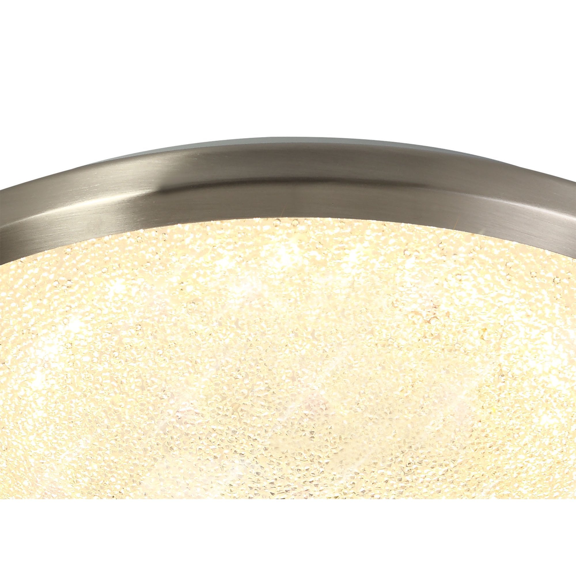 NL77519 Blat Bathroom Ceiling  Light LED Satin Nickel/Crystaline