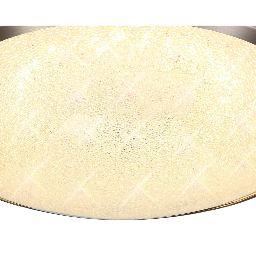 NL77519 Blat Bathroom Ceiling  Light LED Satin Nickel/Crystaline