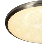 NL77519 Blat Bathroom Ceiling  Light LED Satin Nickel/Crystaline