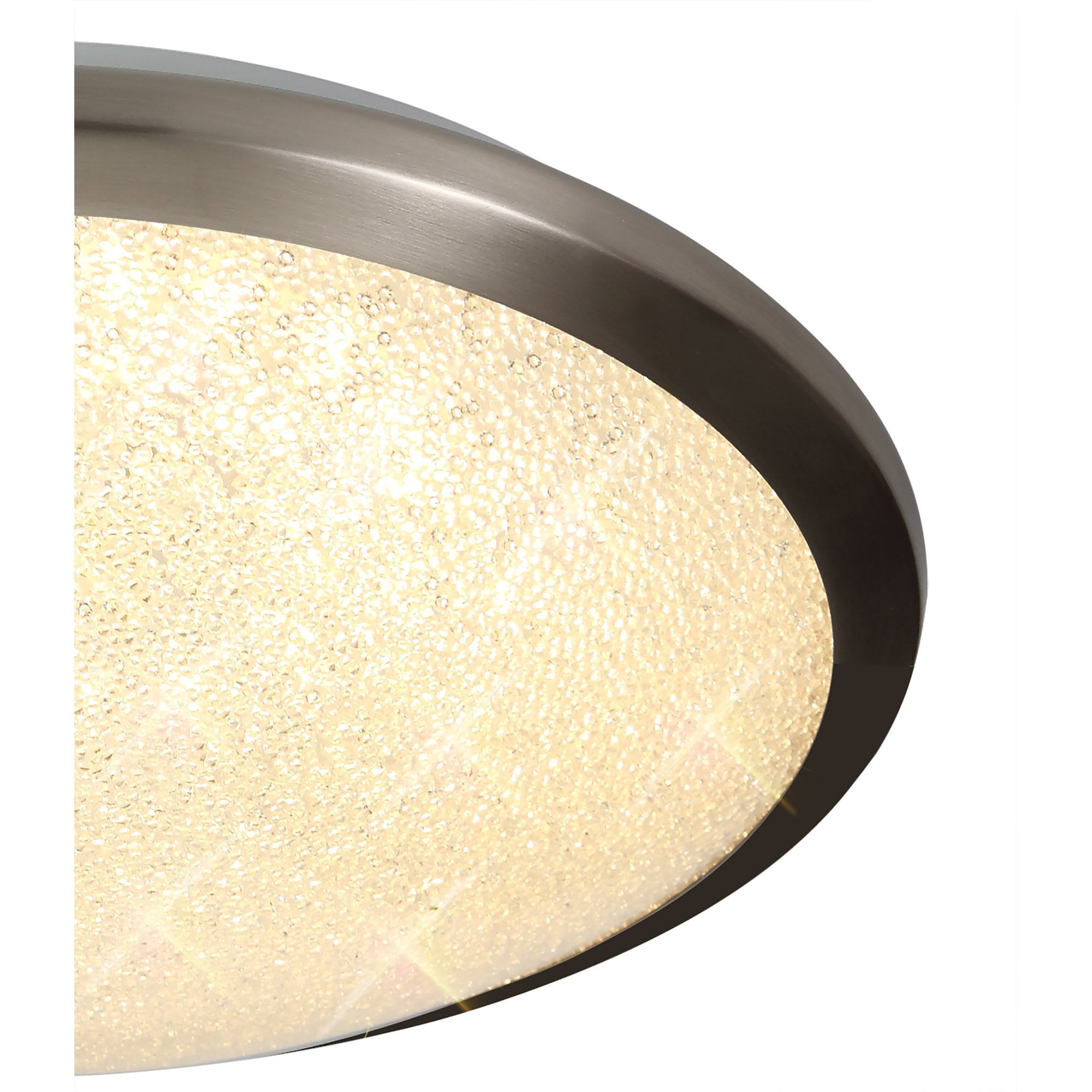 NL77519 Blat Bathroom Ceiling  Light LED Satin Nickel/Crystaline