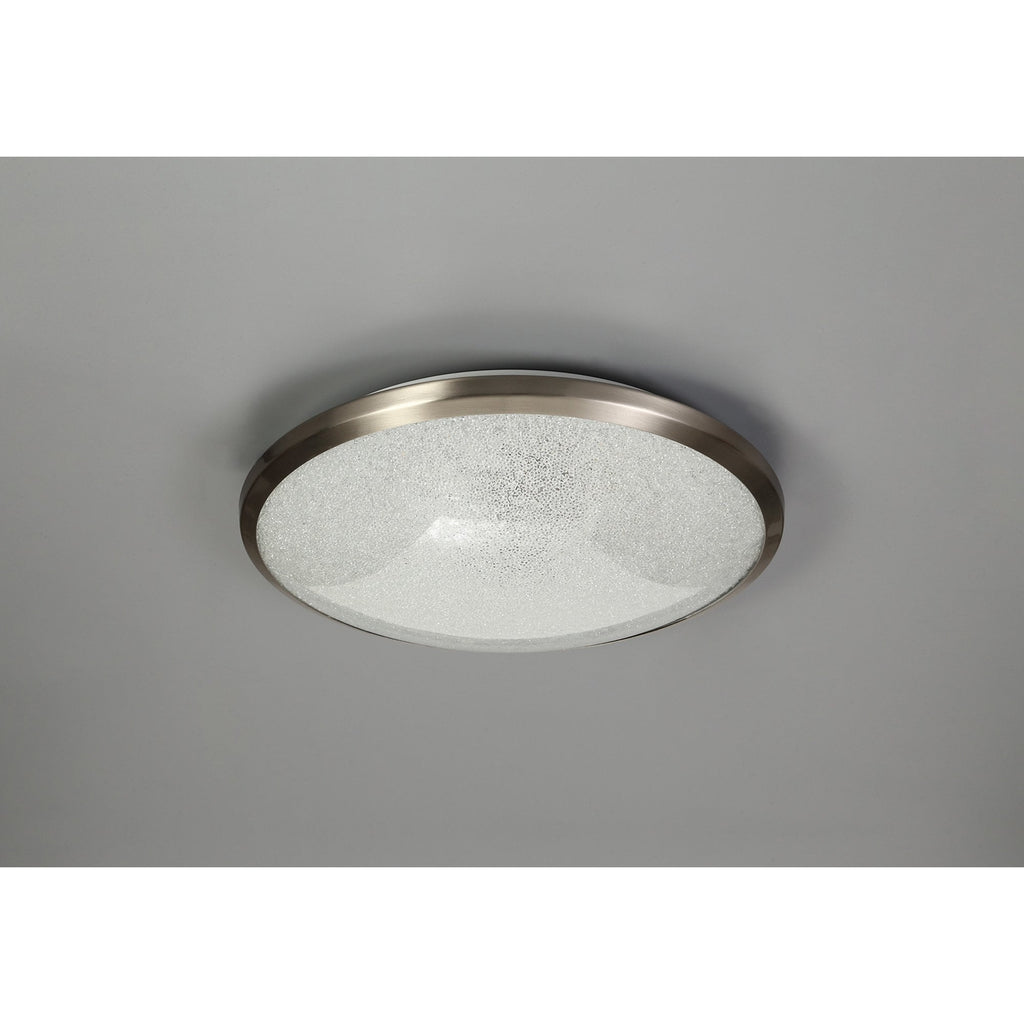 NL77519 Blat Bathroom Ceiling  Light LED Satin Nickel/Crystaline