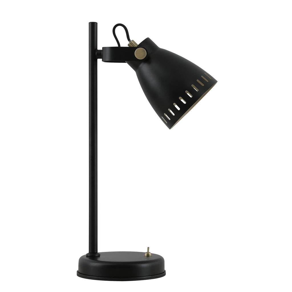 NL77239 Bojam Adjustable Table Lamp 1 Light Matt Black/Antique Brass/Khaki