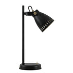 NL77239 Bojam Adjustable Table Lamp 1 Light Matt Black/Antique Brass/Khaki
