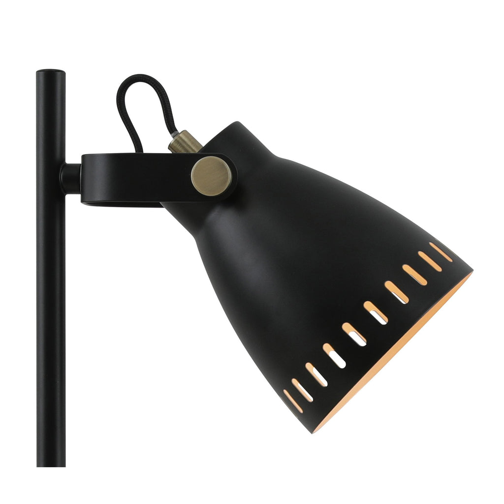 NL77239 Bojam Adjustable Table Lamp 1 Light Matt Black/Antique Brass/Khaki