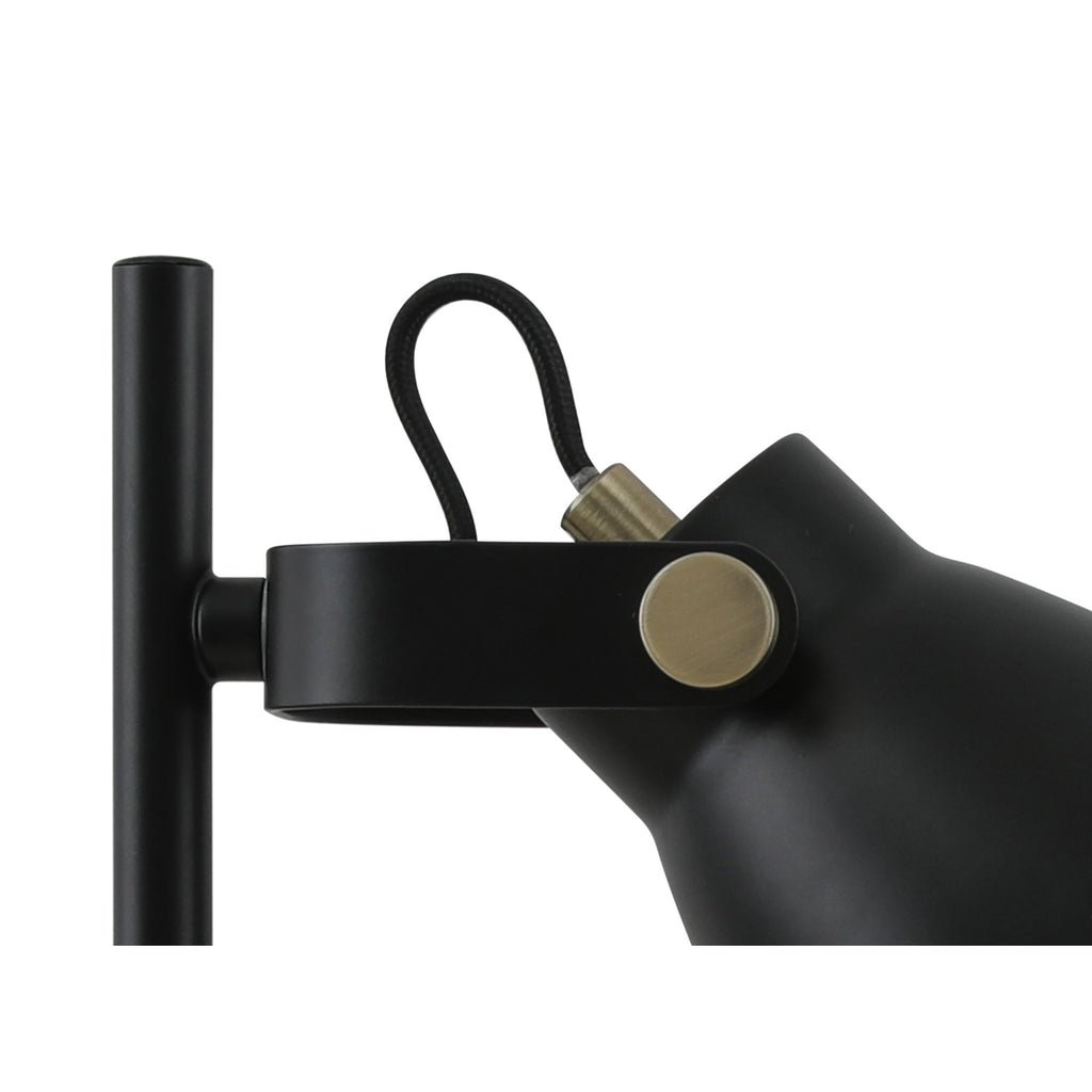 NL77239 Bojam Adjustable Table Lamp 1 Light Matt Black/Antique Brass/Khaki