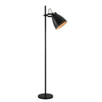 NL77249 Bojam Adjustable Floor Lamp 1 Light Matt Black/Antique Brass/Khaki