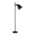 NL77249 Bojam Adjustable Floor Lamp 1 Light Matt Black/Antique Brass/Khaki