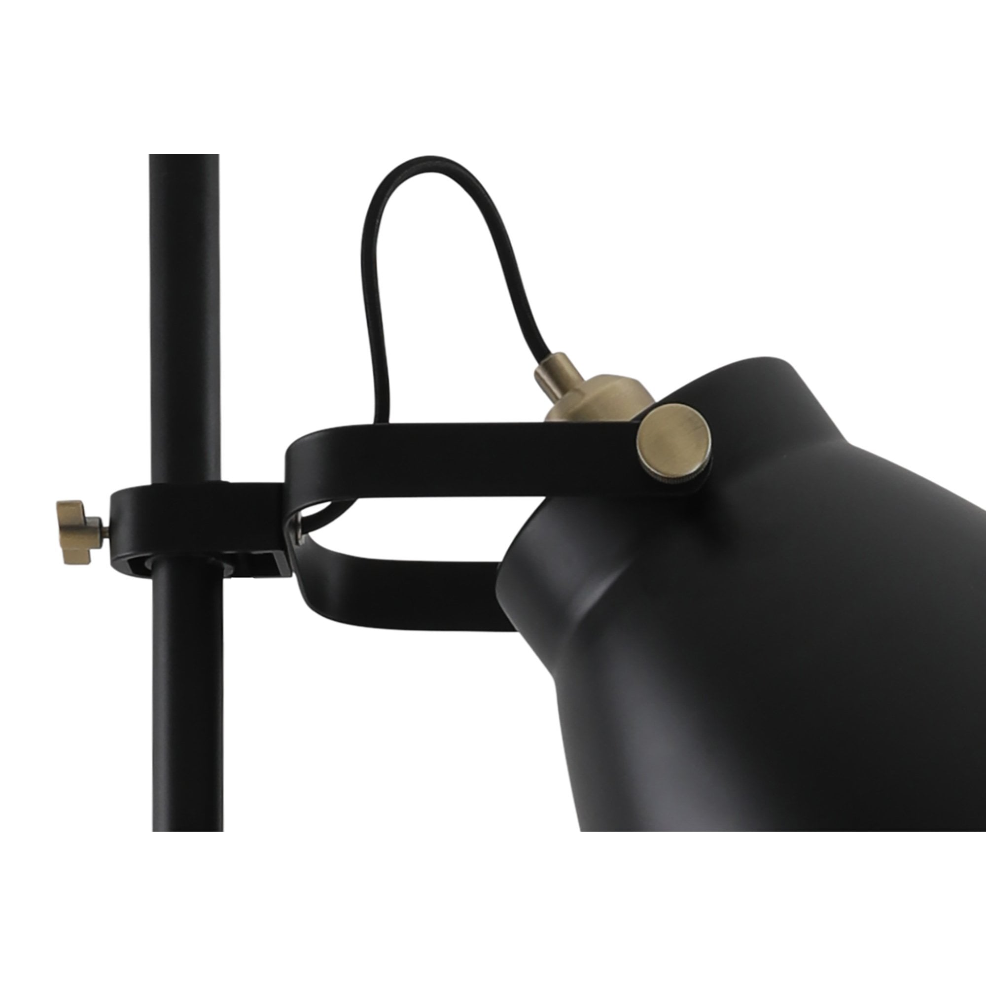 NL77249 Bojam Adjustable Floor Lamp 1 Light Matt Black/Antique Brass/Khaki