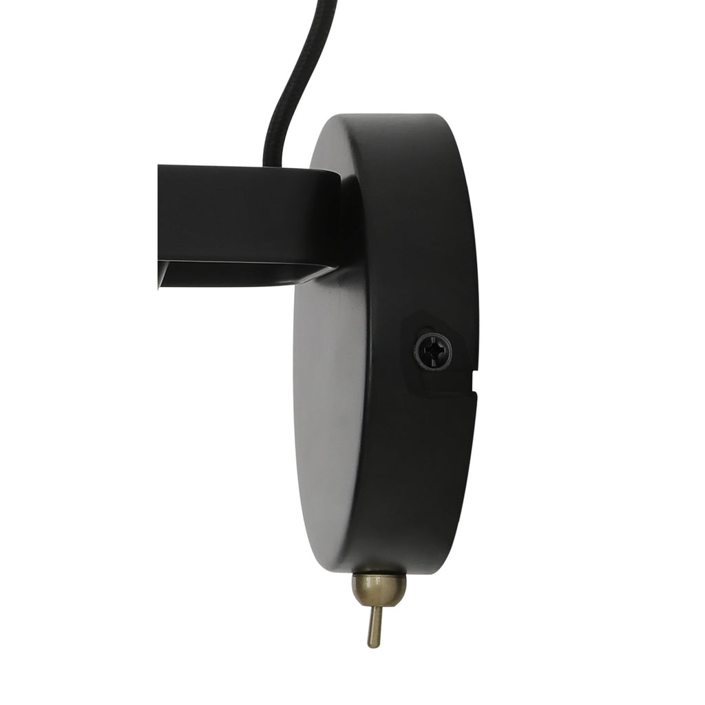 NL77259 Bojam Adjustable Wall Lamp 1 Light Matt Black/Antique Brass/Khaki