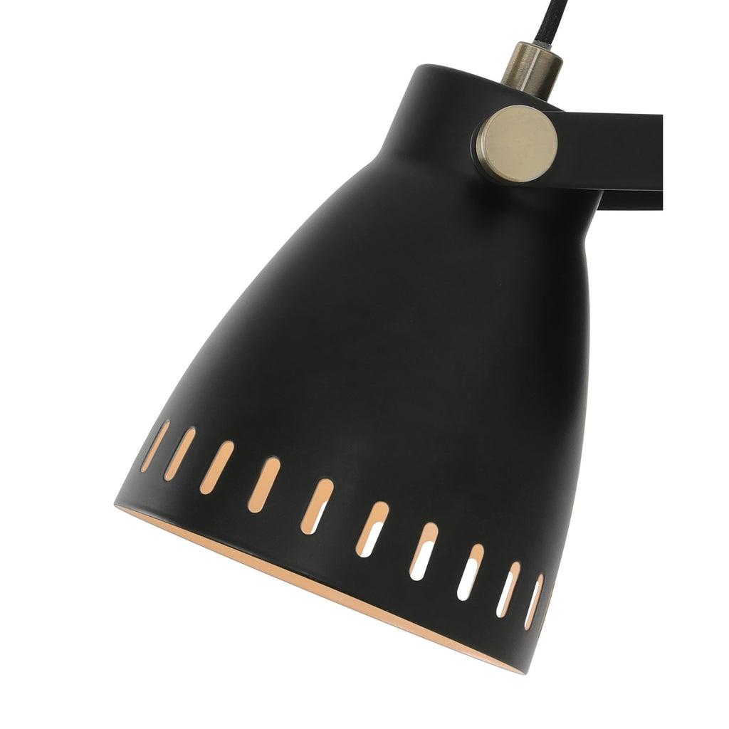 NL77259 Bojam Adjustable Wall Lamp 1 Light Matt Black/Antique Brass/Khaki