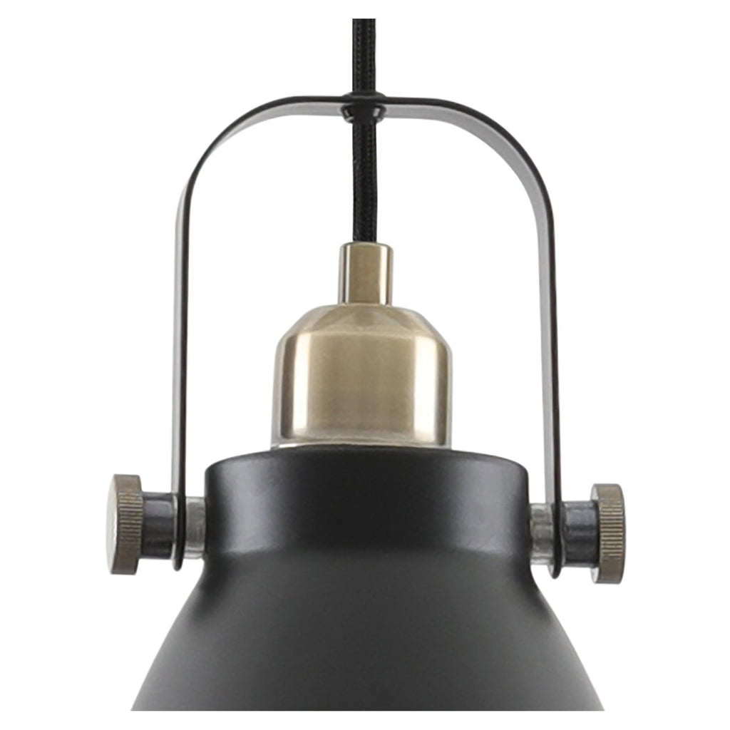NL77269 Bojam Small Pendant 1 Light Matt Black/Antique Brass/Khaki