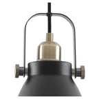 NL77269 Bojam Small Pendant 1 Light Matt Black/Antique Brass/Khaki