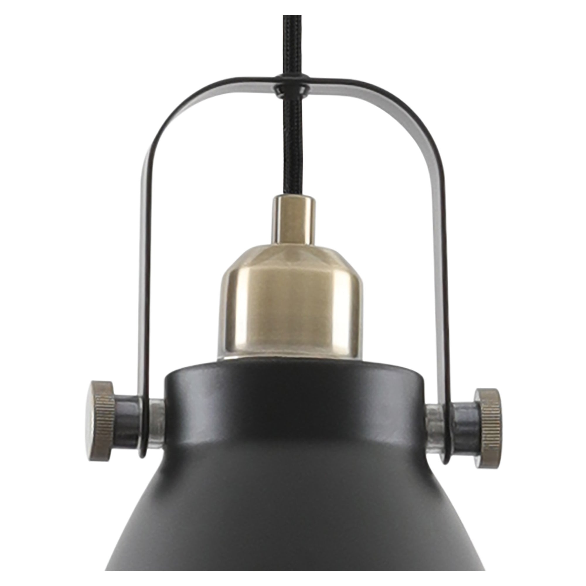 NL77269 Bojam Small Pendant 1 Light Matt Black/Antique Brass/Khaki