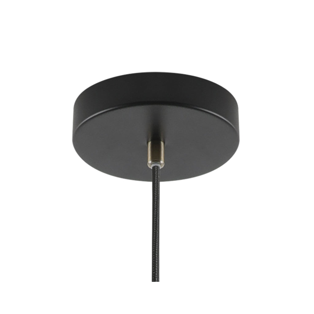NL77279 Bojam Medium Pendant 1 Light Matt Black/Antique Brass/Khaki