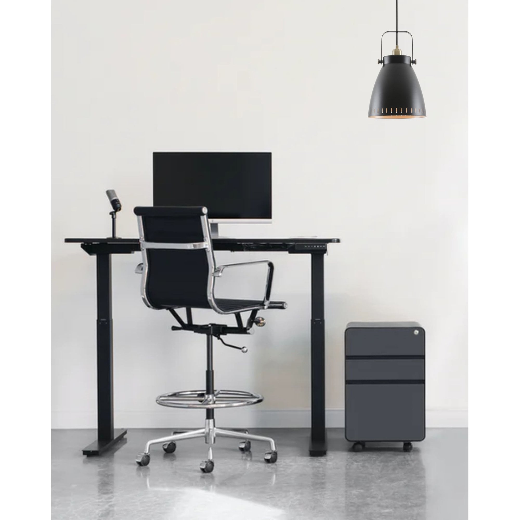 NL77299 Bojam Linear Pendant 3 Light Matt Black/Antique Brass/Khaki