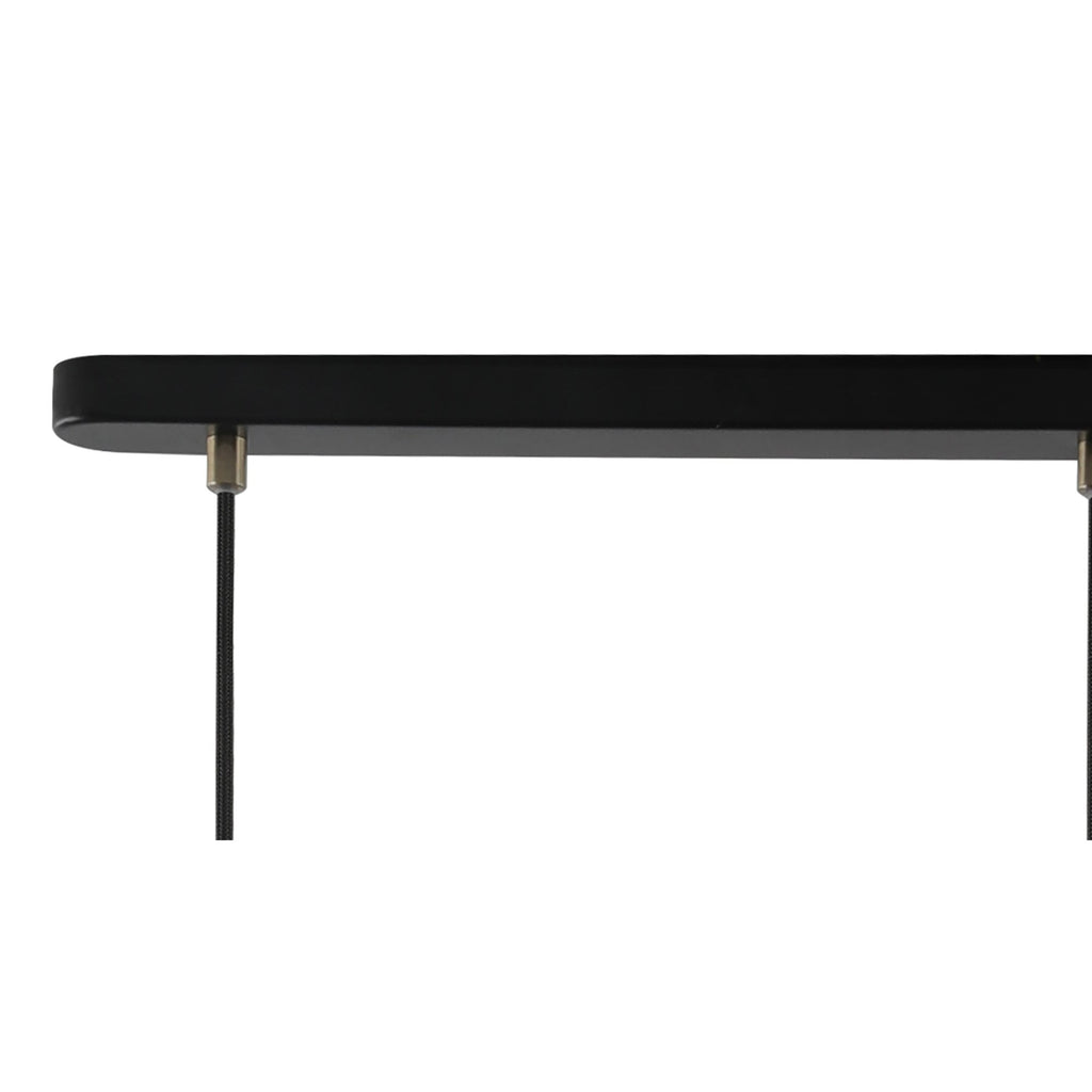 NL77299 Bojam Linear Pendant 3 Light Matt Black/Antique Brass/Khaki