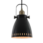 NL77299 Bojam Linear Pendant 3 Light Matt Black/Antique Brass/Khaki